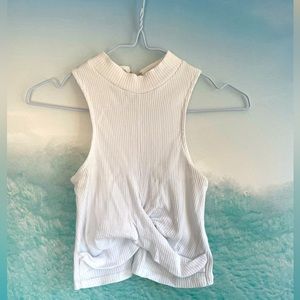 Asos Brand Front Twist Crop Top